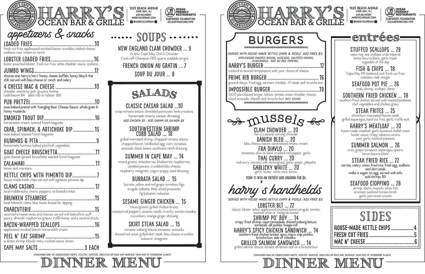Harry's Ocean Bar & Grill Restaurant - Cape May, NJ