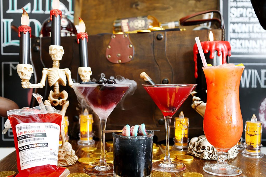 Halloween cocktails at boo bar 