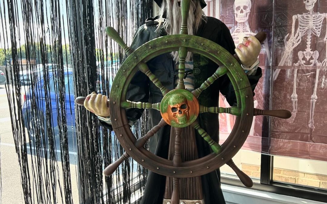 Harry's scary image of ghost pirate. Halloween events at Harry's in Cape May, NJ